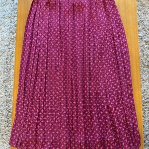 Banana Republic Pink Geometric Midi Skirt